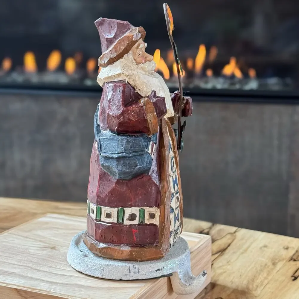 Jim Shore Heartwood Creek Old World Santa Stocking Holder 7